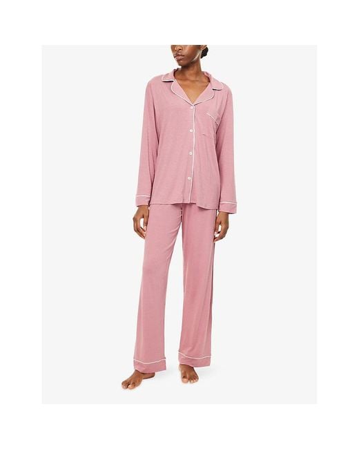 Eberjey Pink Gisele Long-Sleeve Modal-Jersey Pyjama Set
