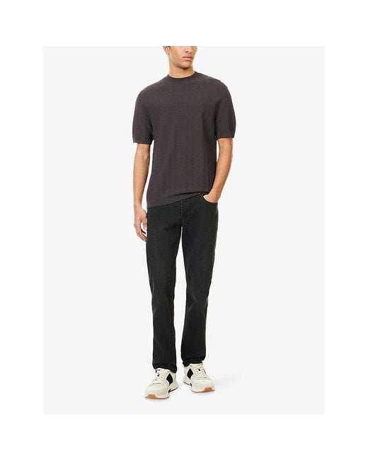 Emporio Armani Black J06 Slim-Fit Stretch-Denim Jeans for men