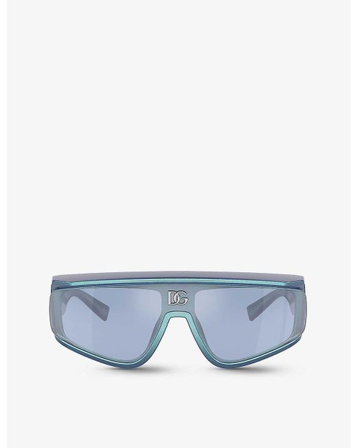 Dolce & Gabbana Blue Dg6177 Rectangle-frame Nylon Sunglasses