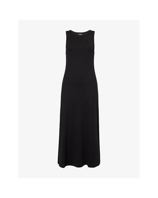 knee length dresses for ladies Black Pleated Vest Dress Medium