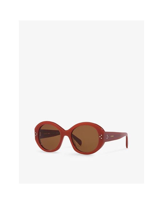 Céline Brown Cl40240i Round-frame Acetate Sunglasses