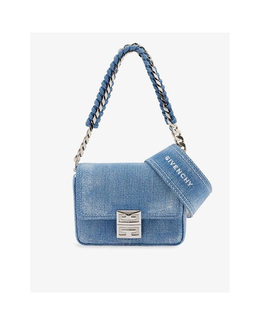 Givenchy 4g Small Denim Cross-body Bag in Blue | Lyst