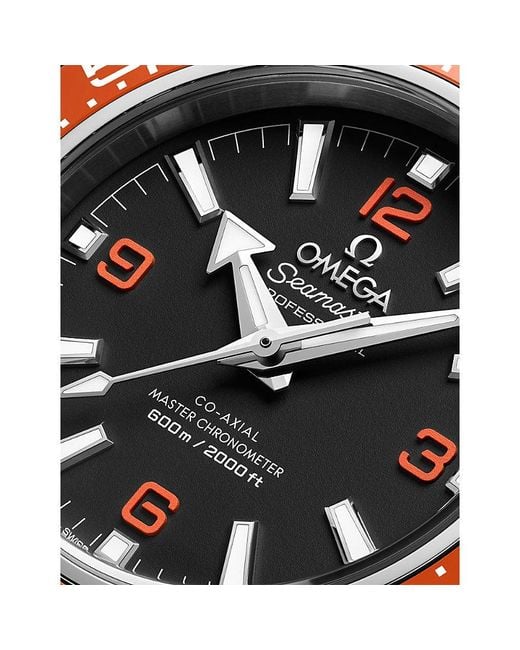 Omega Red Seamaster Planet Ocean 600M Stainless-Steel Rubber-Strap Watch 42Mm for men