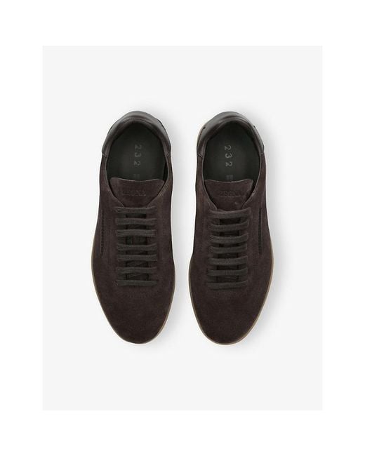 Zegna Black 232 Suede Trainers for men