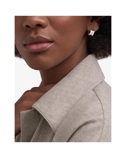 BVLGARI White B.Zero1 18Ct Single Hoop Earring