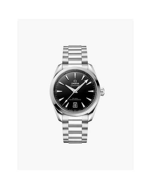 Omega White 220.10.38.20.01.004 Seamaster Aqua Terra Rhodium-Plated Stainless-Steel Automatic Watch for men