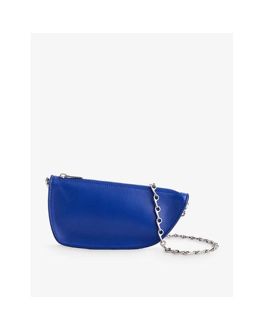Burberry Blue Shield Micro Leather Shoulder Bag