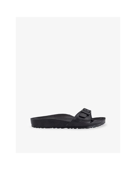 Birkenstock White Madrid 1 Bar Faux-Leather Sandals