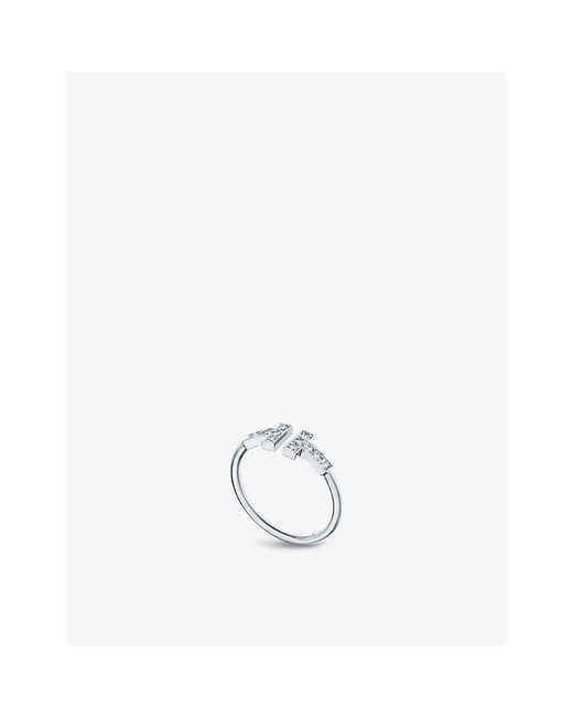 Tiffany & Co White Tiffany T 18Ct- And 0.13Ct Diamond Ring