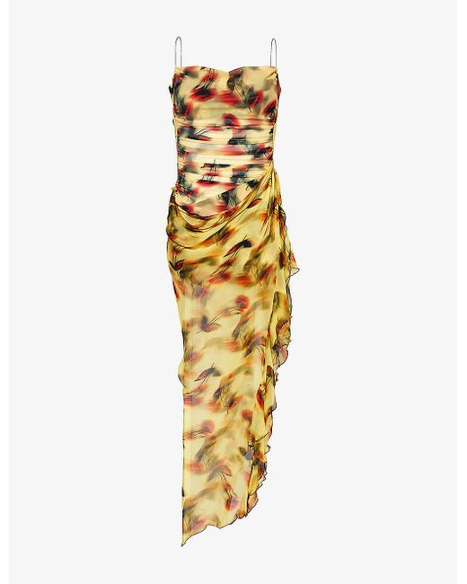 Bec & Bridge Metallic Fiore Floral-print Stretch-woven Maxi Dress