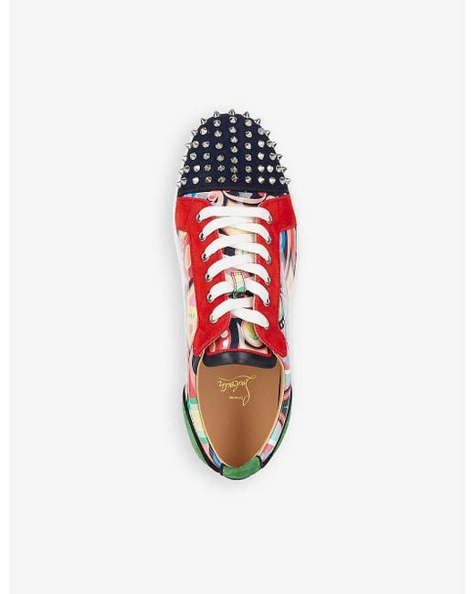 Christian Louboutin Multi/White Mat Version Louis Junior Spikes