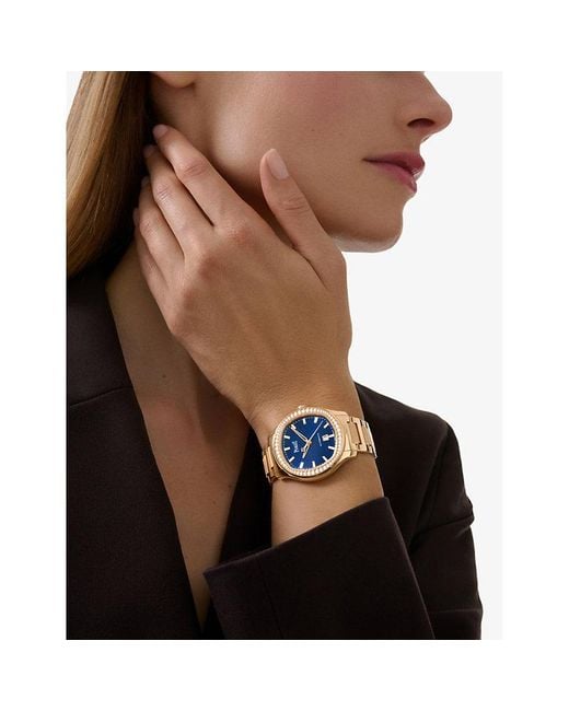 Piaget Blue Polo Rose- And Diamond Watch 36Mm for men