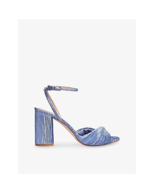 L.K.Bennett Blue Lilth Woven Heeled Sandals