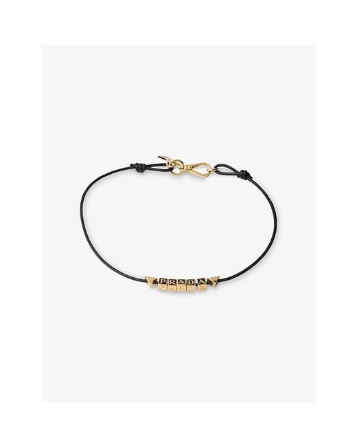Prada White Logo Leather Choker
