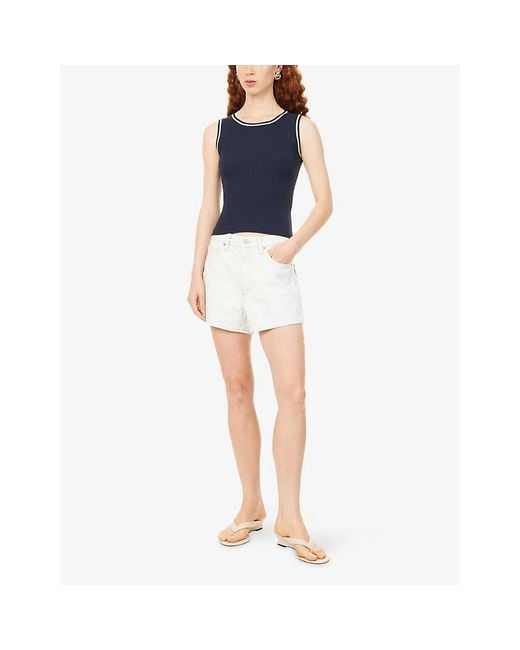 PAIGE White Isa Denim Shorts