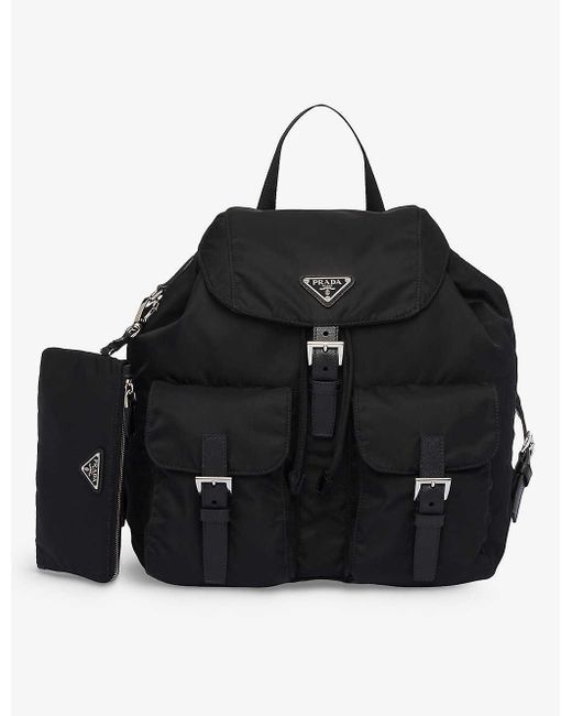 Prada Black Re-nylon Drawstring Recycled-nylon Backpack