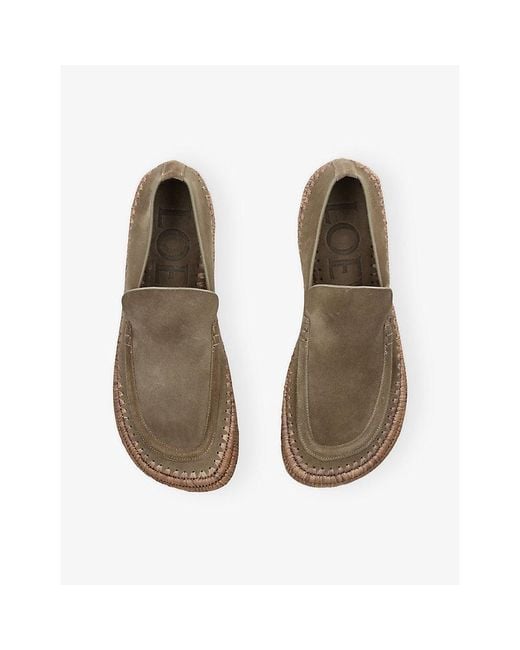 Loewe Natural Rio Suede Loafer Espadrilles for men