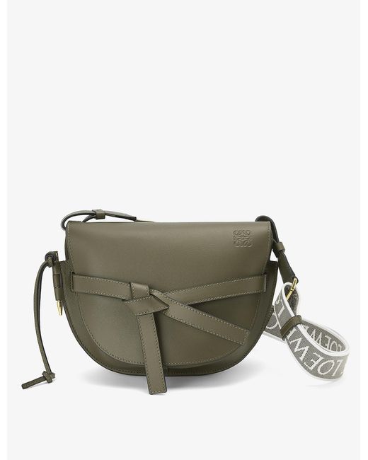 Loewe Gate Small Leather Cross-body Bag in Green | Lyst