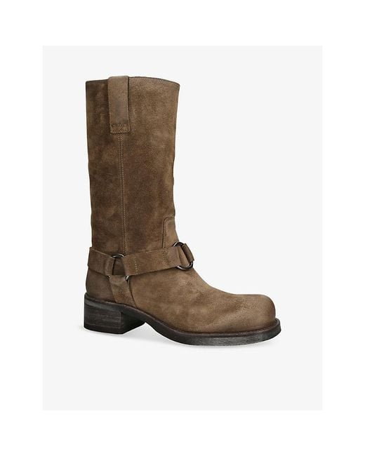 Officine Creative Brown Dana Suede Boots