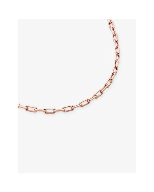 Cartier White Santos De Small Long 18Ct Rose- Chain Necklace