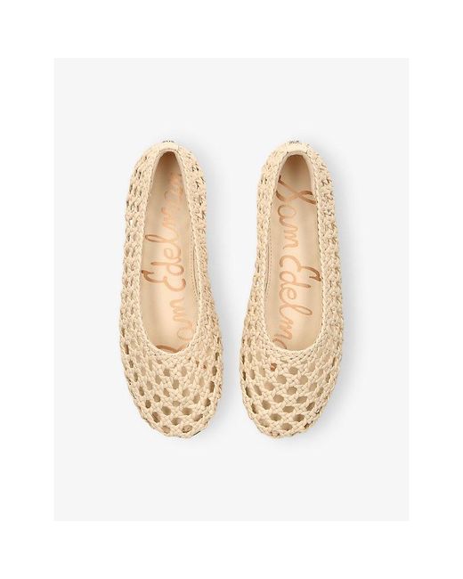 Sam Edelman Natural Shira Leather Ballet Flats