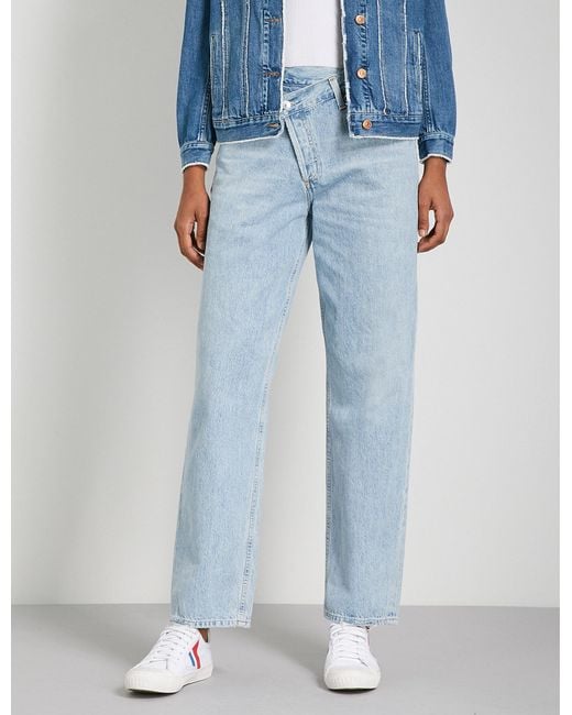 Agolde Denim Criss Cross Straight Mid 