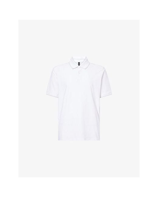 lululemon athletica White Short-Sleeved Stretch-Woven Polo Shirt for men