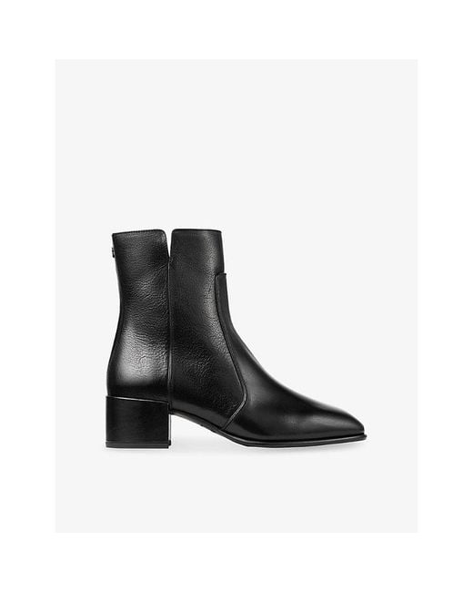 Jimmy Choo Black Eliot 45 Vintage Leather Ankle Boots