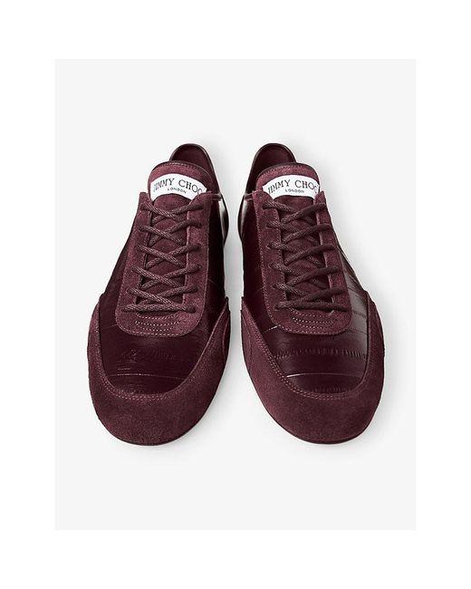 Jimmy Choo Brown Sunny Leather And Suede Trainers