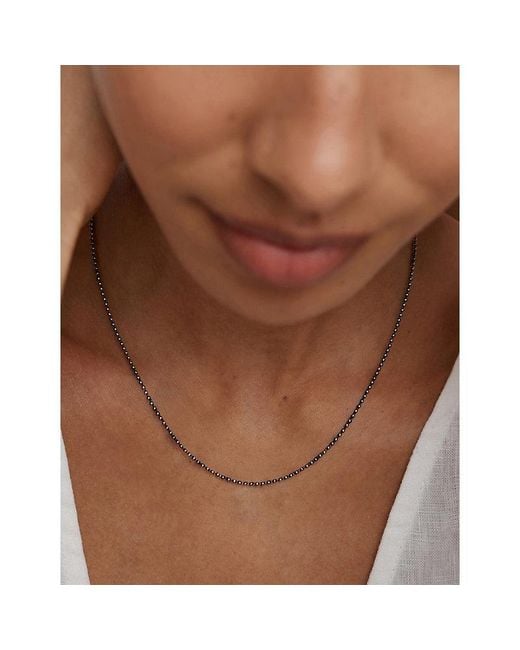 Monica Vinader Metallic Diamond Cut Sterling- Rolo Chain Necklace