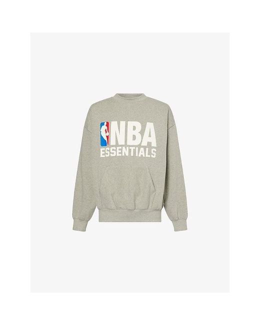 Fear Of God White Fog X Essentials X Nba Sport Crewneck Cotton-Blend Sweatshirt for men