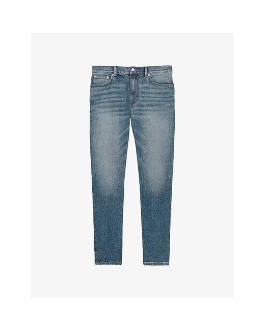 Reiss Blue Picton Slim-Fit Stretch-Cotton Jeans for men