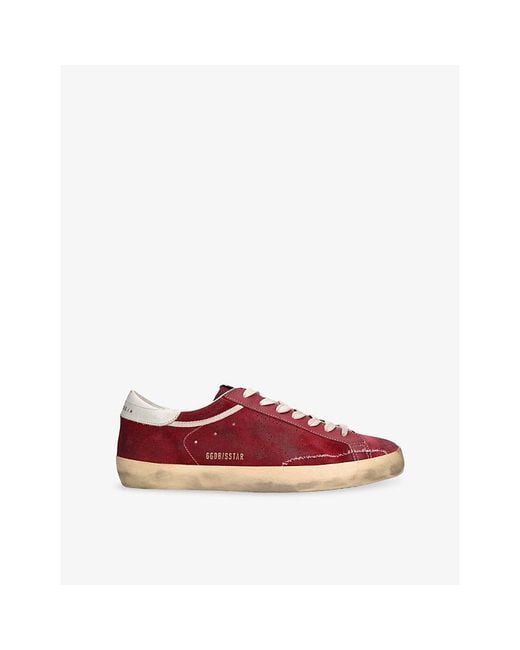 Golden Goose Deluxe Brand Pink Super Star 40375 Suede Trainers for men