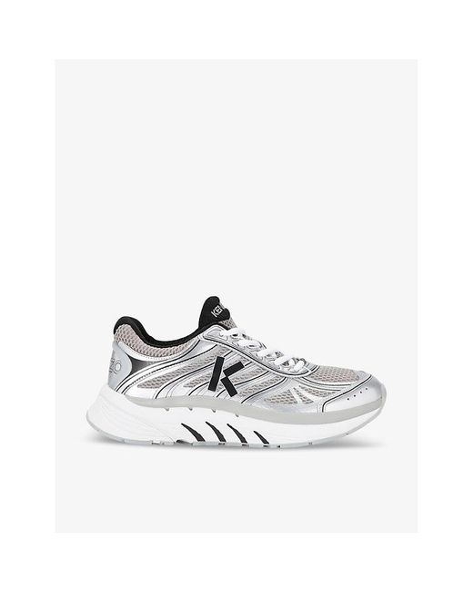 KENZO White Pace Runner Brand-embellished Mesh And Shell Low-top Trainers for men