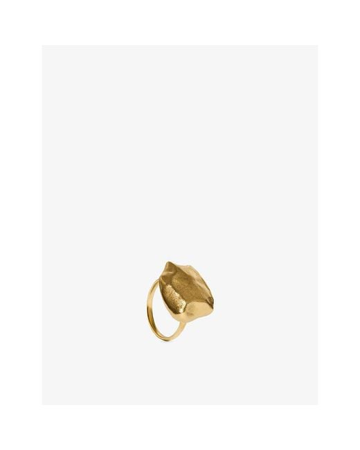 Monica Vinader Metallic Fragments Bold 18Ct-Plated Vermeil Sterling- Ring