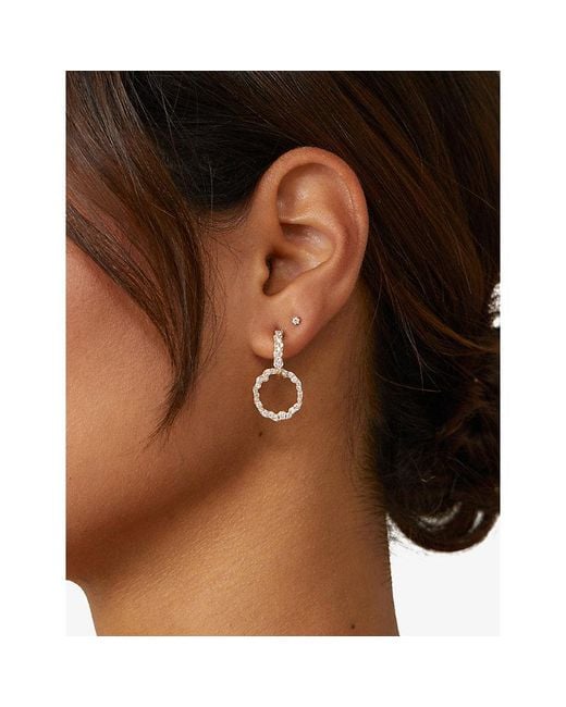 Astley Clarke White Asteri 14Ct- And 1.092Ct Lab-Grown Diamond Hoop Earrings