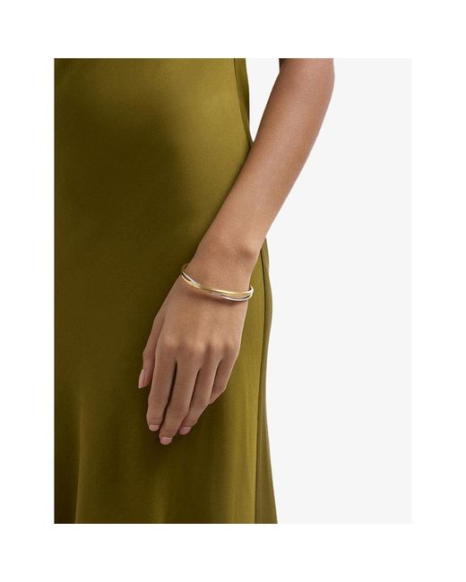 Astley Clarke White Aurora Weave 18Ct Vermeil And 925 Sterling Bangle