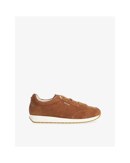 Dune Brown Ettah Suede Trainers