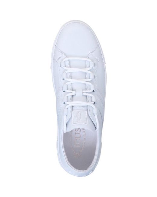 Tod's White Low-Top Leather Trainers for men