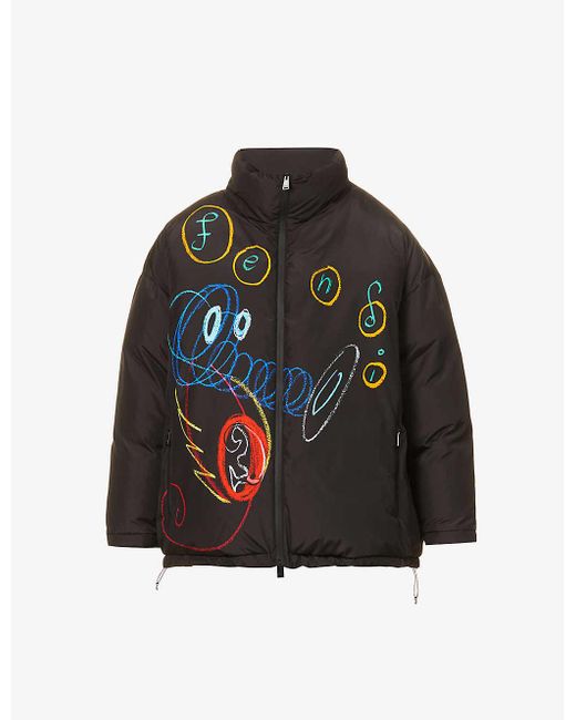 fendi multicolor padded down jacket