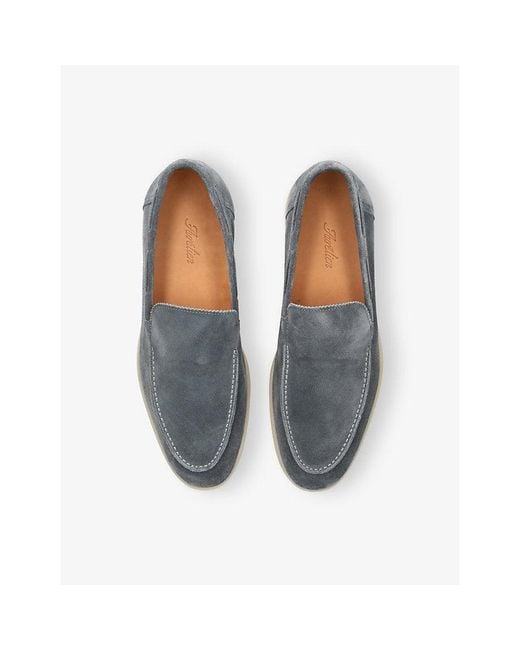 Aurélien Blue Yacht Suede Loafers for men