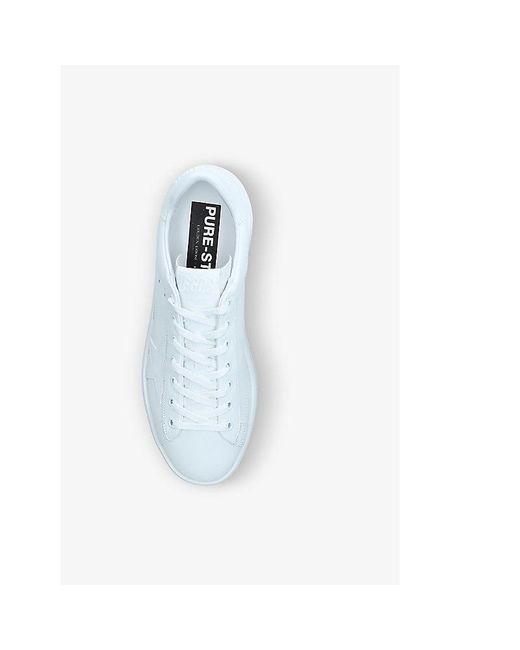 Golden Goose Deluxe Brand Blue Pure Star Leather Trainers for men