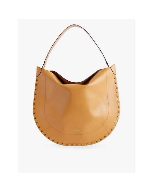 Isabel Marant Brown Oskan Hobo Leather Shoulder Bag