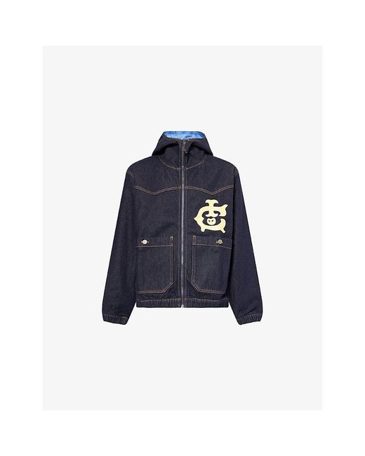 ICECREAM Blue Western Logo-Print Denim Jacket for men