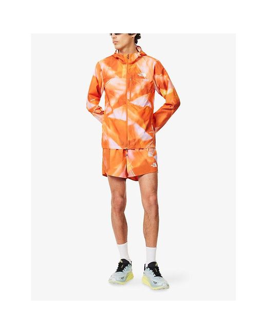 The North Face Orange Higher Run Wind Relaxed-Fit Waterproof Jacket for men