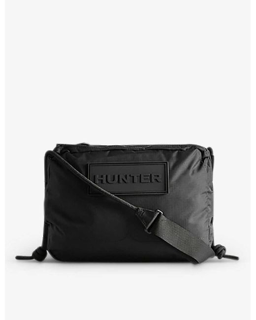 HUNTER Travel Branded Recyclednylon Crossbody Bag in Black Lyst