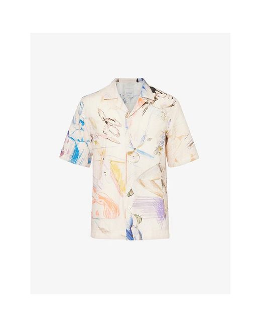 Paul Smith Natural Vaycay Graphic-print Woven Shirt for men