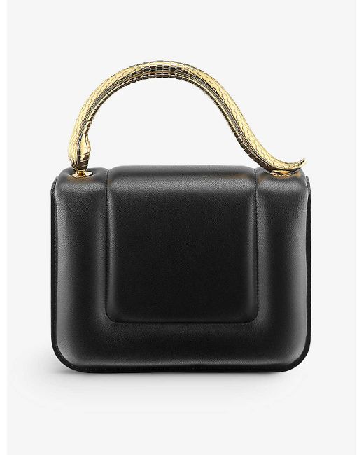 BVLGARI X Mary Katrantzou Leather Top-handle Bag in Black