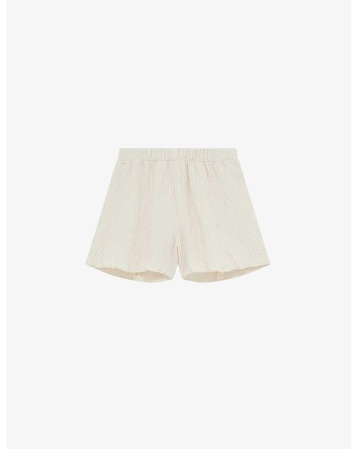 IRO White Horoni Jacquard Cotton-blend Shorts