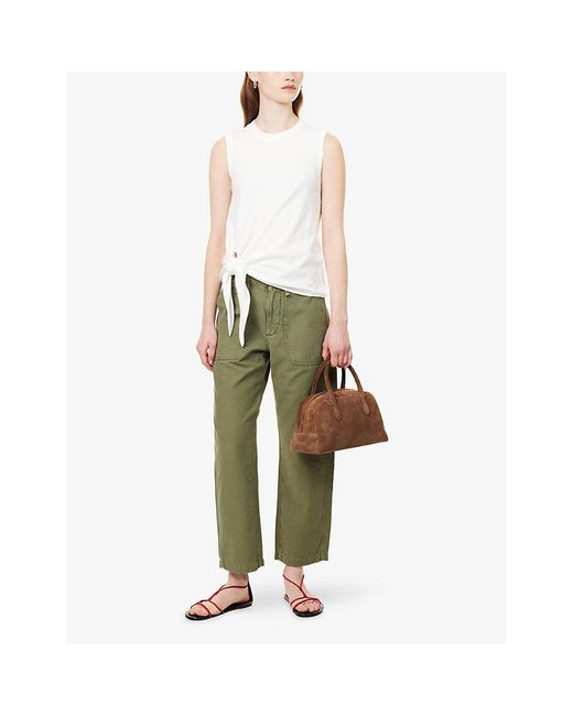 Citizens of Humanity Green Winslow Utility Straight-Leg Cotton Trousers